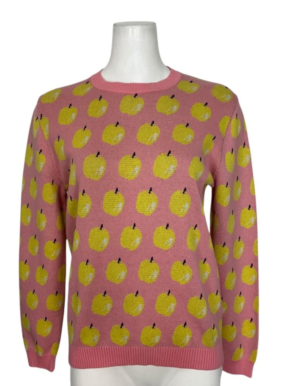 United Colors Of Benetton Sweater M Pink Yellow Fruit